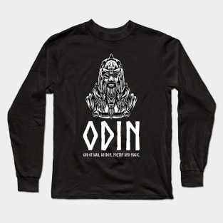 Norse Mythology Odin God Of War, Wisdom, Poetry And Magic Long Sleeve T-Shirt